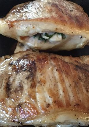 A picture of California Farm Stuffed Pork Chops with Sundried Tomato.