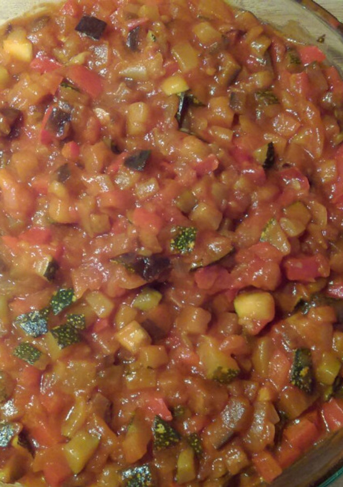 Una foto de Pisto de cuatro verduras