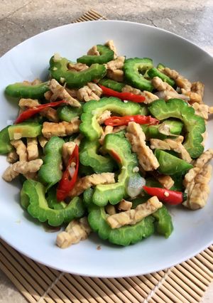 Foto resep Tumis pare tempe