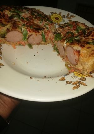 A picture of Toast Sausage Bread#4weekschallenge#charityrecipe.