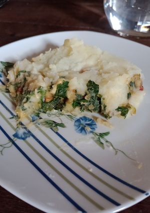 Una foto de Pastel de papa relleno de espinaca