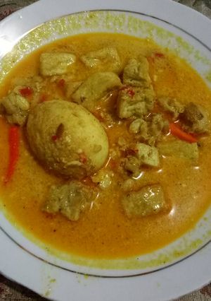 Foto resep Kari telur tempe tahu