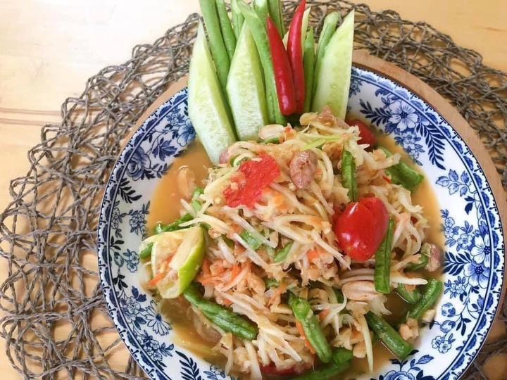 Recipe Thai Green Papaya Salad Recipe • SomTam Salad Sauce Recipe | ThaiChef food the So Delicious You can take Joss in your mouth