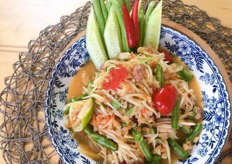 Simple Way to Prepare Ultimate Thai Green Papaya Salad Recipe • SomTam Salad Sauce Recipe | ThaiChef food