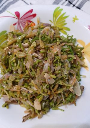 Foto resep Tumis kembang pepaya + teri