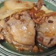 Pollo con manzanas y orejones