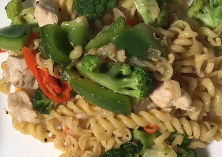 Stir fry veggies pasta