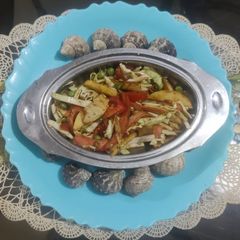 A picture of Cabbage Apple Salad (korean dressing).