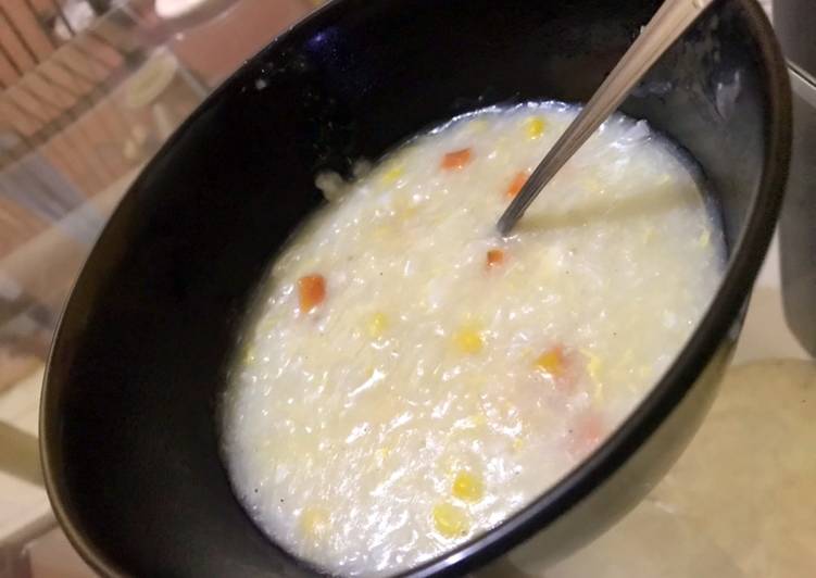 Cara Menyiapkan Bubur nasi jagung wortel Bikin Manjain Lidah