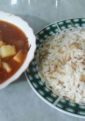 A picture of Kofta and Potato Stew.