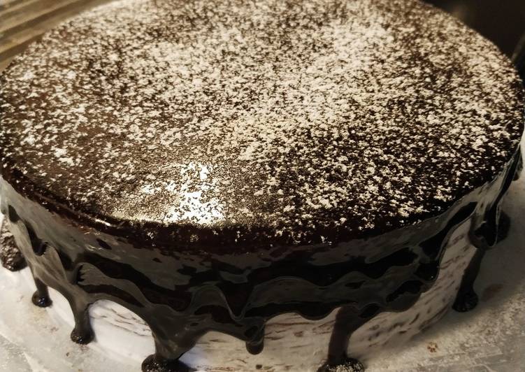 Chocolate mille crepe cake