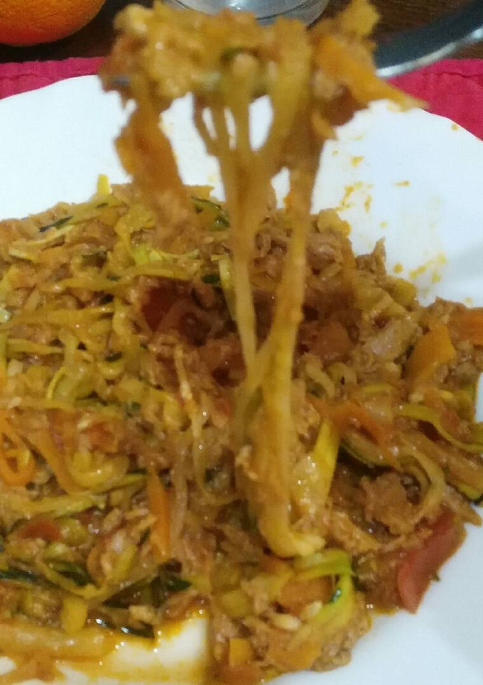 Una foto de Noodles o espaguetis de calabacín