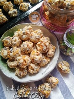 Gambar Biskut Cornflakes Coklat Chips