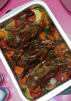 صورة لوصفة صينية خضار وحمام محشي بالفريك