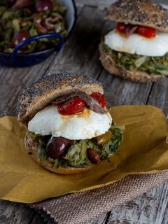 Foto di Panino gourmet scarola mozzarella