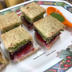Vegetable Sandwich (Bombay Sandwich) A picture of Vegetable Sandwich (Bombay Sandwich).