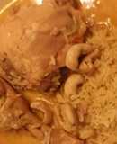 Pollo con castañas de caju
