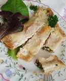 Healthy baked spinach and feta pancakes