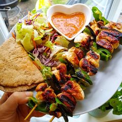 A picture of Peri Peri Chicken Kebabs.