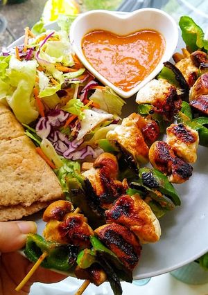 A picture of Peri Peri Chicken Kebabs.