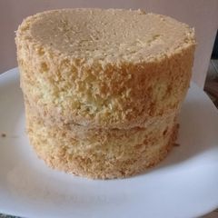 A picture of Vanilla spongy cake.