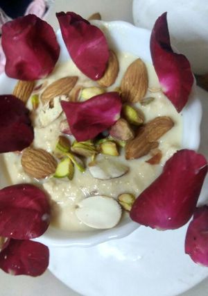 A picture of Kesari pista badams Rabdi.