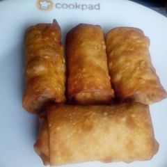 A picture of Beef spring rolls.
