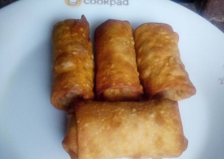 Easiest Way to Make Homemade Beef spring rolls