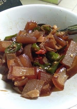 Foto resep Tumis kikil cabe ijo