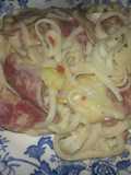 Linguine chinos con salchichón