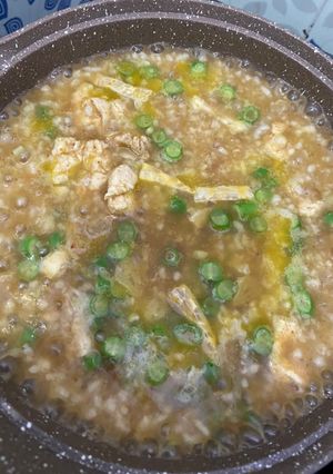 Foto resep Mpasi Bubur ayam kacang panjang