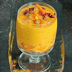 A picture of Mango 🥭 Ice Apple (Tadgola) Basundi.