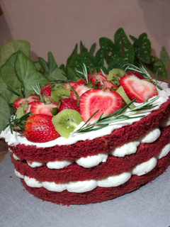 Una foto de Pastel red velvet