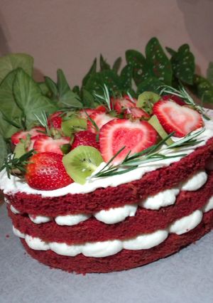 Una foto de Pastel red velvet