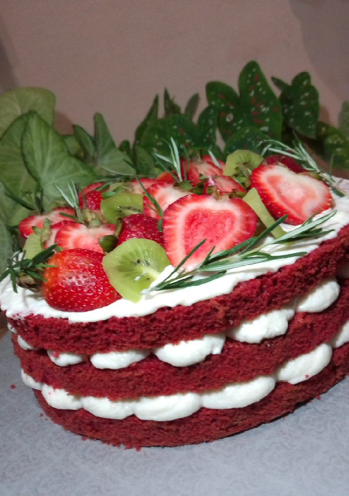 Una foto de Pastel red velvet
