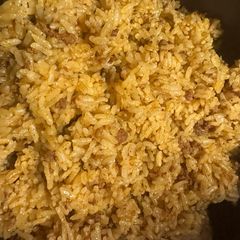 A picture of Chorizo rice.