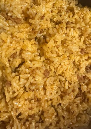 A picture of Chorizo rice.