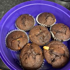 A picture of Super easy Triple chocolate muffins.
