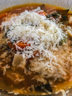 A picture of Caramelized onions n veggies soup.