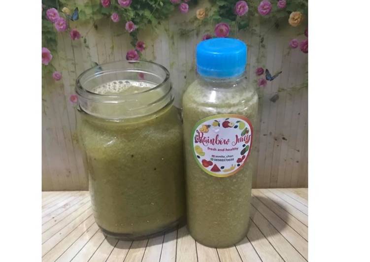 Cara Gampang Menyiapkan Diet Juice Lychee Longan Pokchoy Apple Kiwi Pepaya yang Lezat Sekali