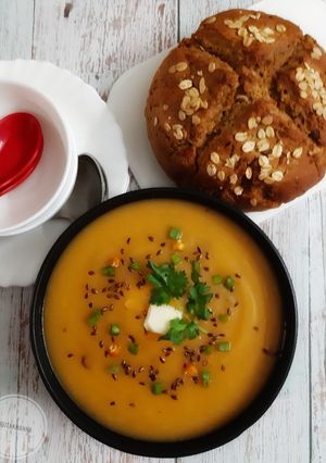 A picture of Pumpkin & Potato Soup.