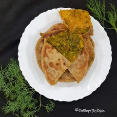 A picture of Broccoli Dill leaves Paratha.