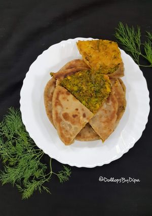 A picture of Broccoli Dill leaves Paratha.