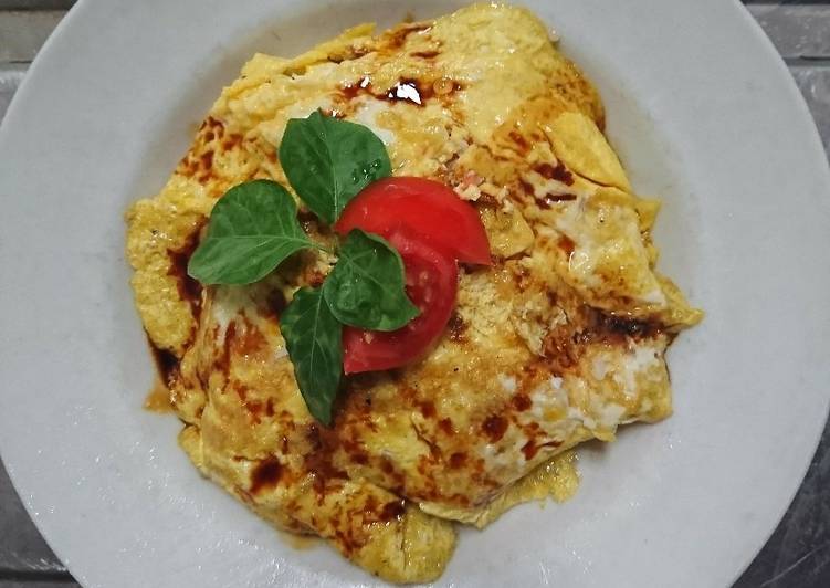 Omelete nasi sederhana