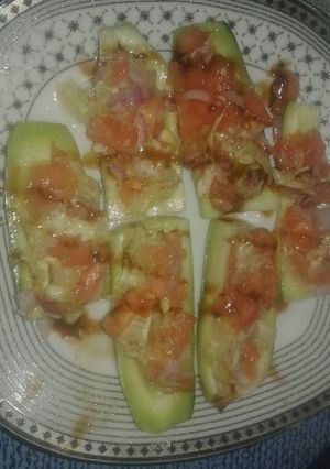 Una foto de Pepinos rellenos