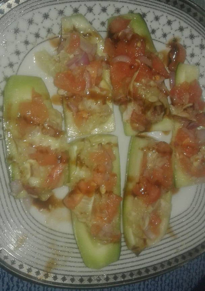 Una foto de Pepinos rellenos