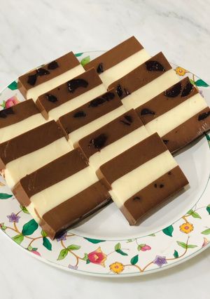 Foto resep 79🍒 Puding blackforest full kuning telur