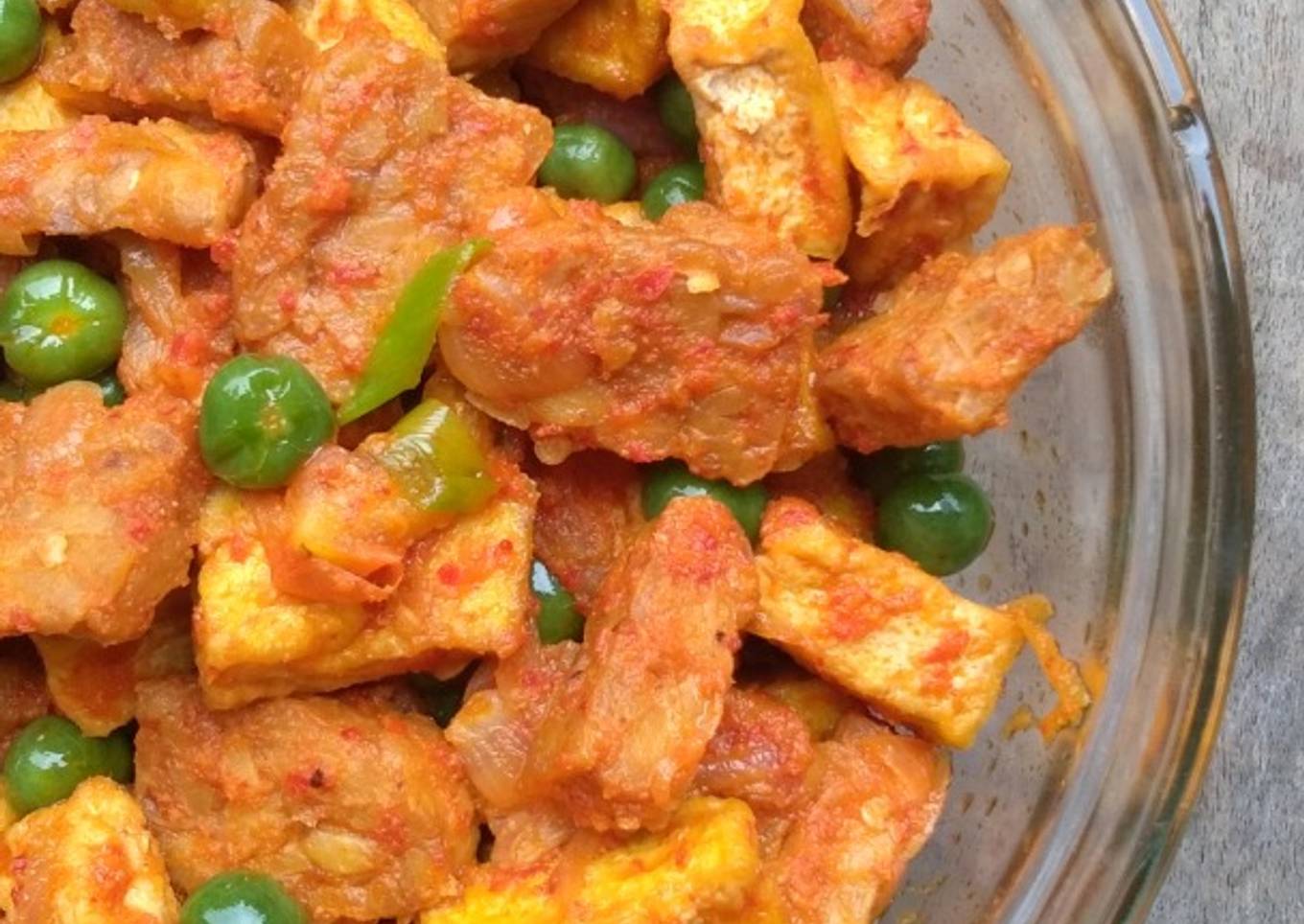 Sambal Goreng Lumai (Leunca) Tahu Tempe