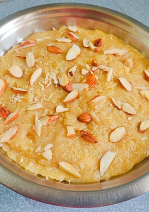 A picture of Badam Halwa.