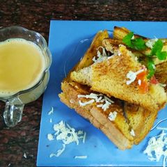 A picture of Veg cheese corn sandwich.